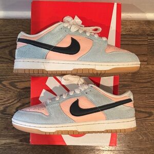 Nike Dunk Low in Light Blue and Peach